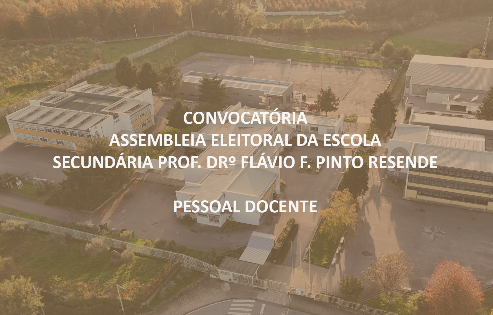Convocatória  Assembleia Eleitoral da Escola Secundária Prof. Drº Flávio f. Pinto Resende  Pessoal Docente