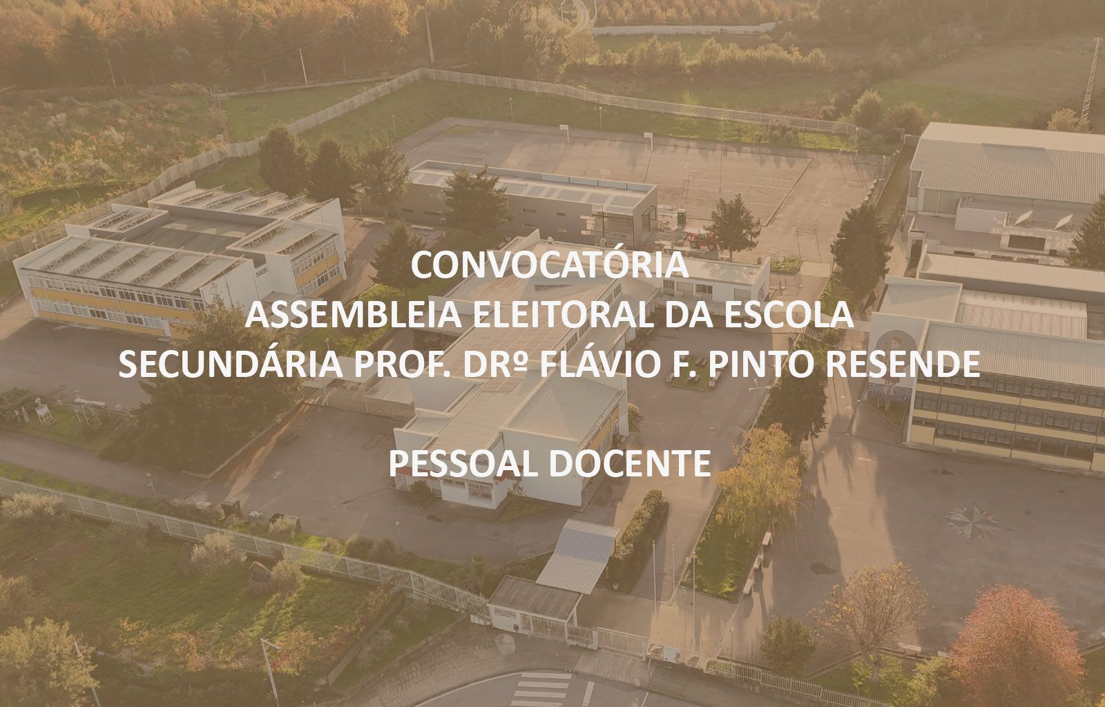Convocatória  Assembleia Eleitoral da Escola Secundária Prof. Drº Flávio f. Pinto Resende  Pessoal Docente