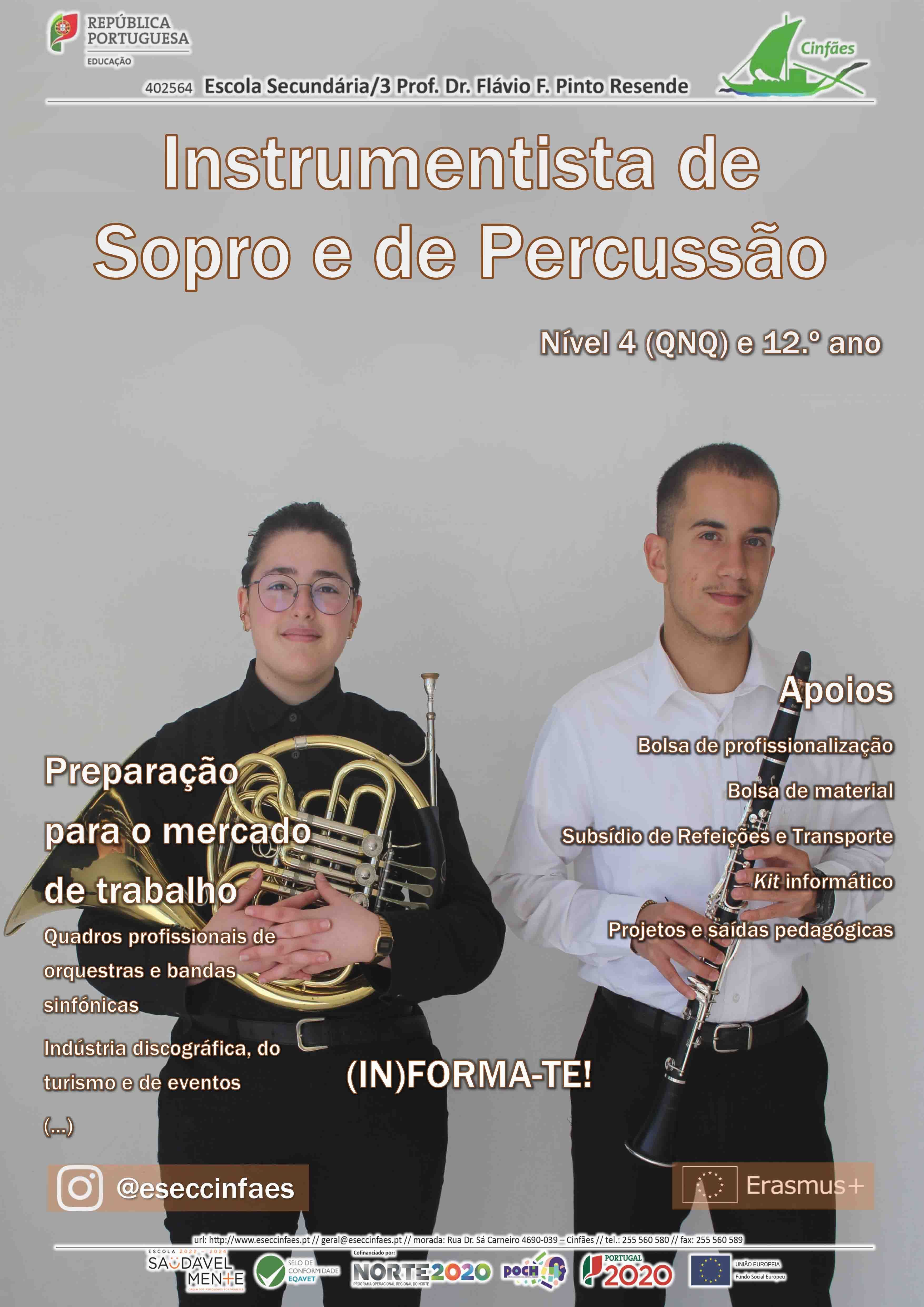 Instrumentista de sopro e percussão