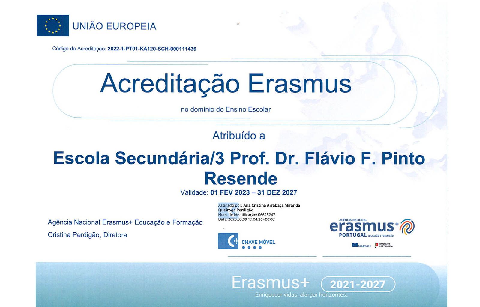 Acreditação Erasmus no domínio do Ensino Escolar